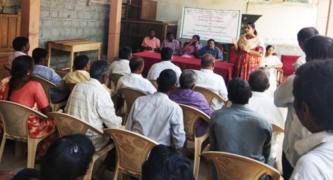 Farmers participating in Mera Gaon Mera Gaurav maize programme